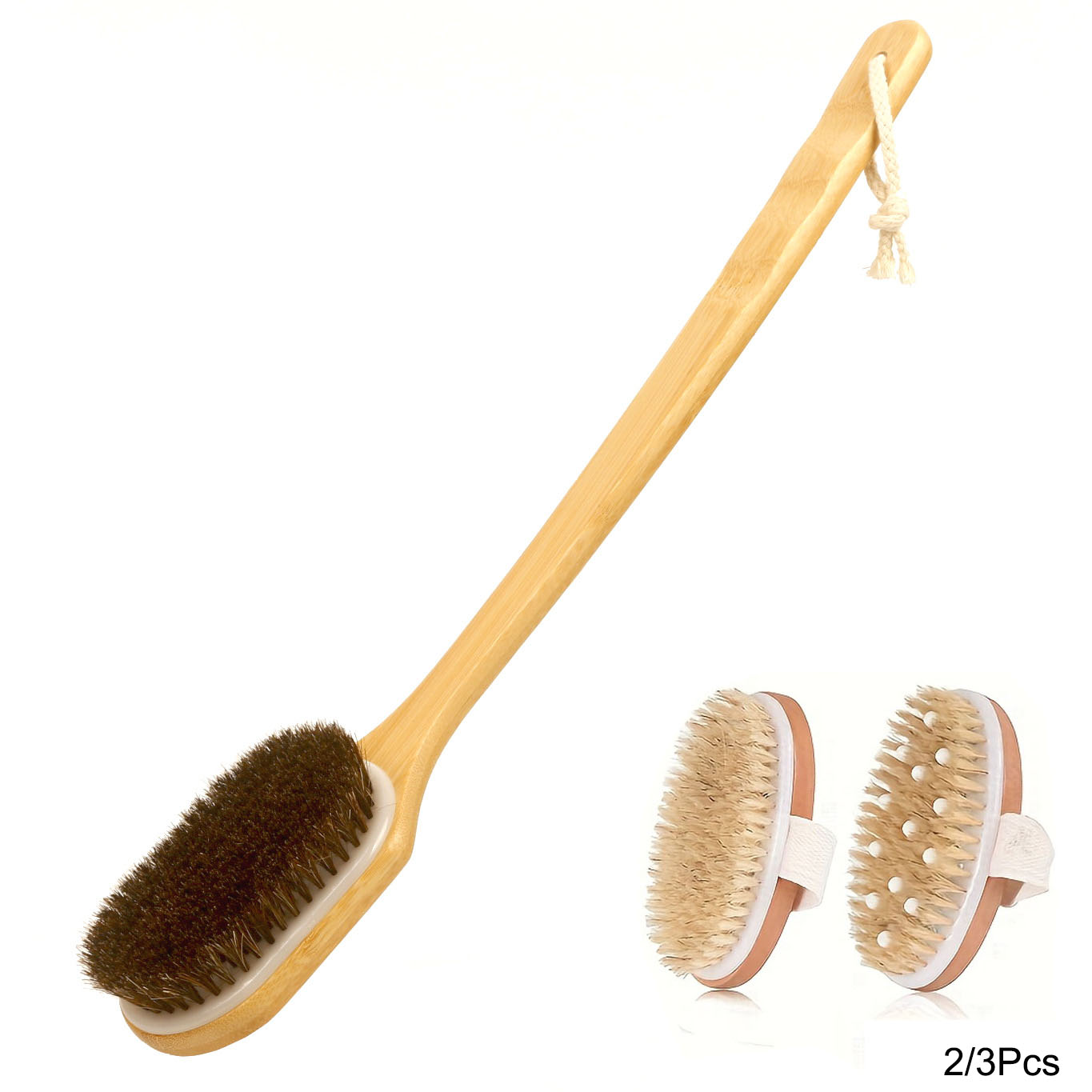 Dry Brush Body - 2/3Pcs Back Scrubber Brush for Shower,