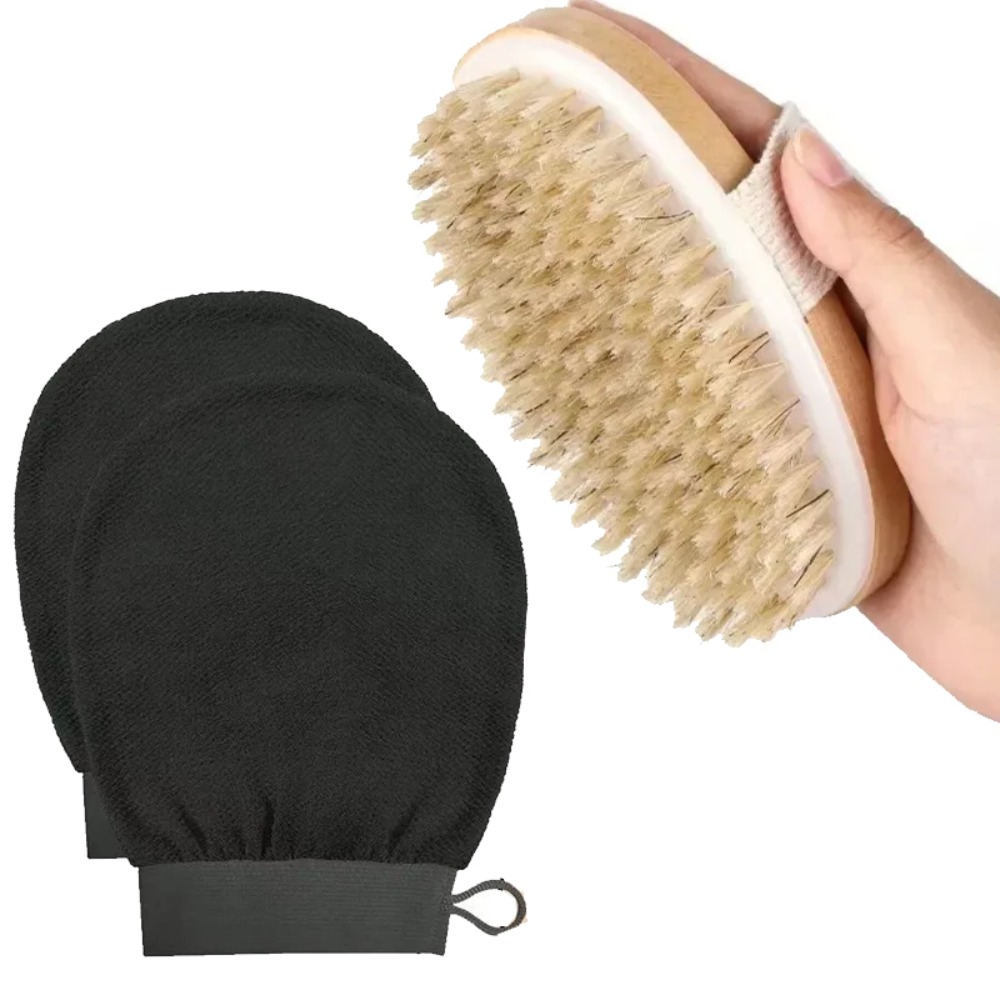 2Pcs Body Exfoliator Kit Dry B - đánh giá và giá Dry Brush Body