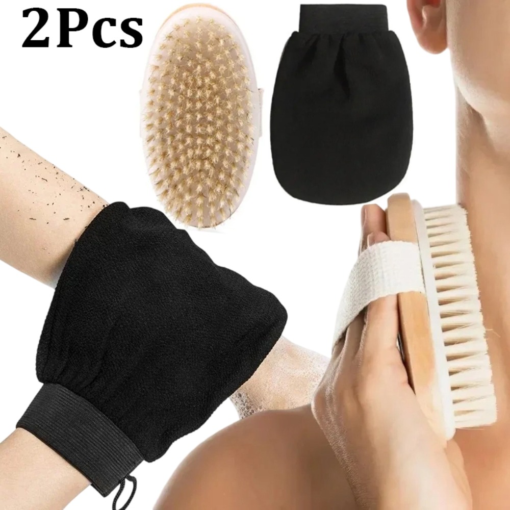 2Pcs Body Exfoliator Kit Dry B - đánh giá và giá Dry Brush Body